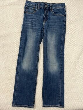 Girls‎ Gap Classic Midwash Blue Straight Jeans Size 8 slide closure